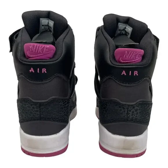 Nike Air Women's Black Pink Revolution Sky High Sneaker Wedge Sizes 7 & 8 - Picture 4 of 8